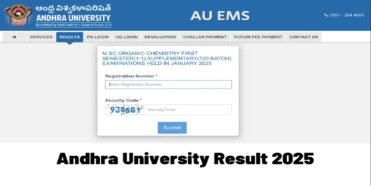 Andhra University Result 2025