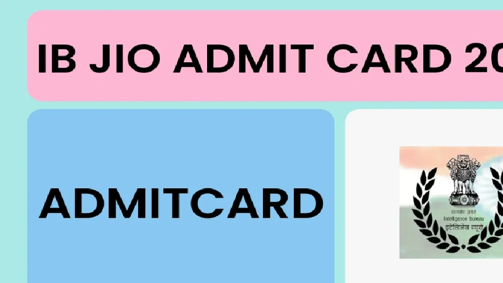 IB JIO Admit Card 2025