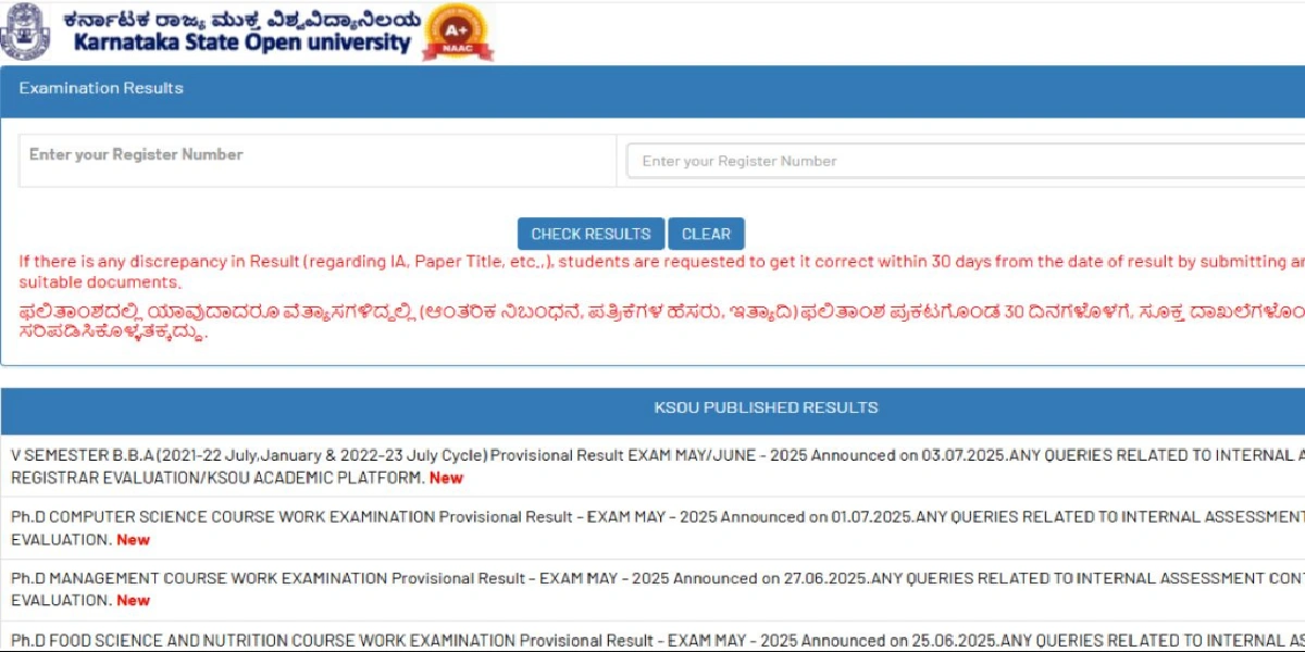 KSOU Result 2025