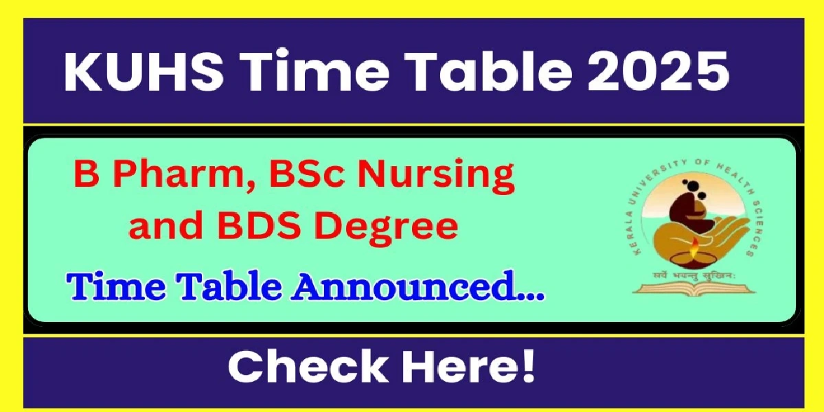 KUHS Time Table 2025