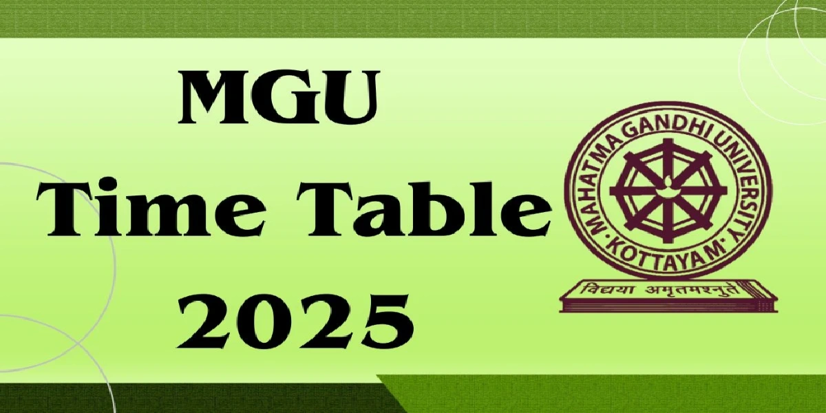 MGU Time Table 2025