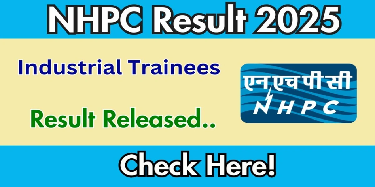 NHPC Industrial Trainee Result 2025