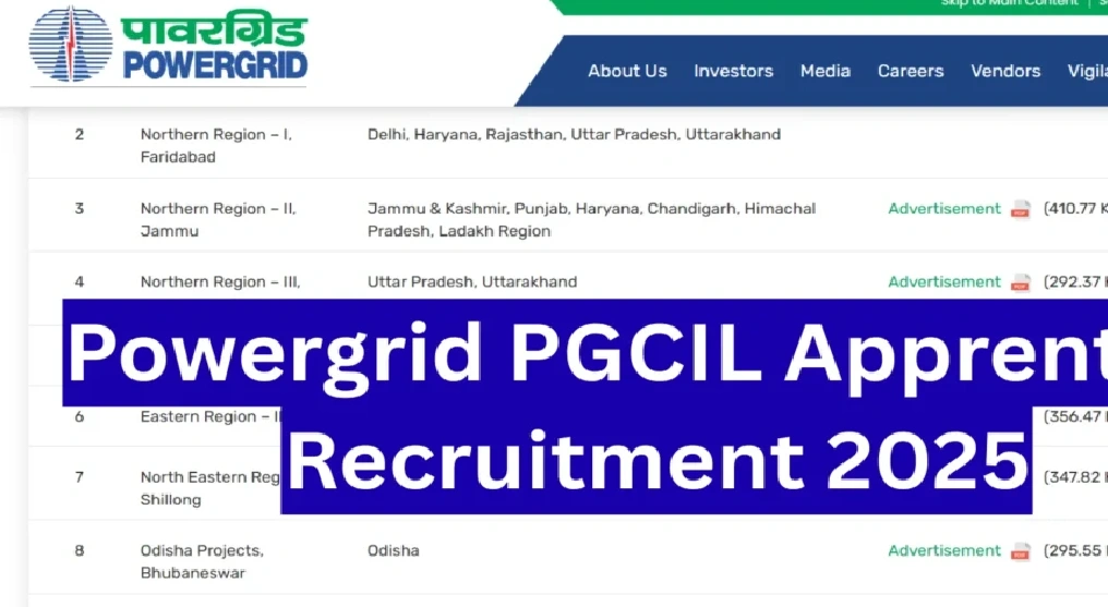 Power Grid Apprentices Online Form 2025