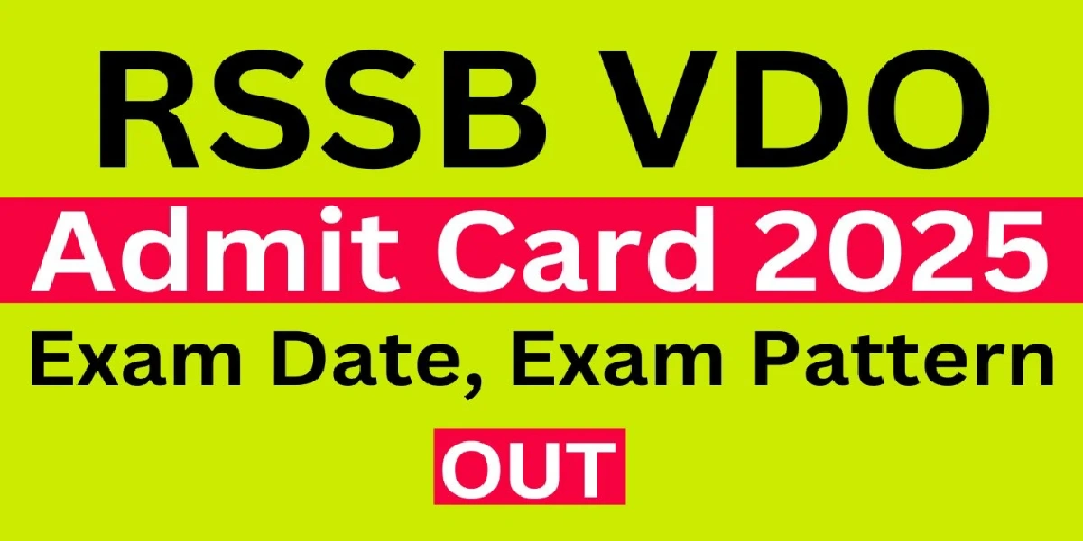 RSSB VDO Admit Card 2025