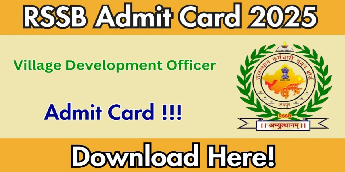 RSSB VDO Admit Card 2025