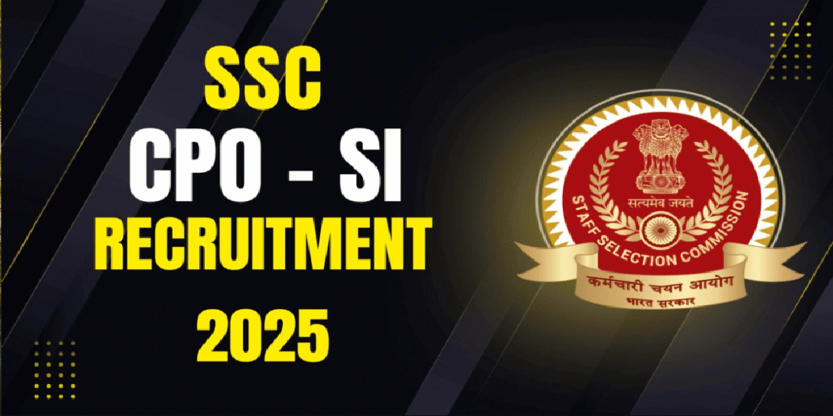 SSC CPO Sub Inspector Online Form 2025