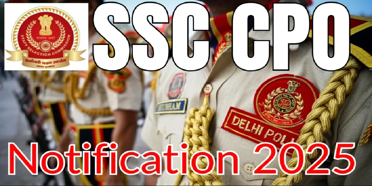 SSC CPO Sub Inspector Online Form 2025