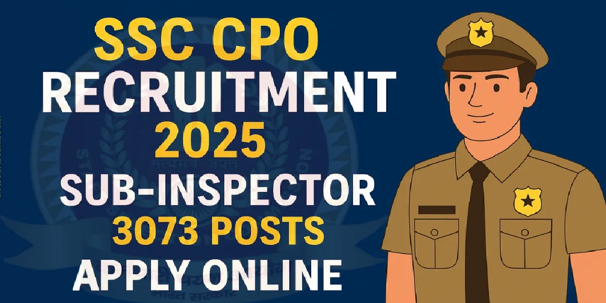 SSC CPO Sub Inspector Online Form 2025