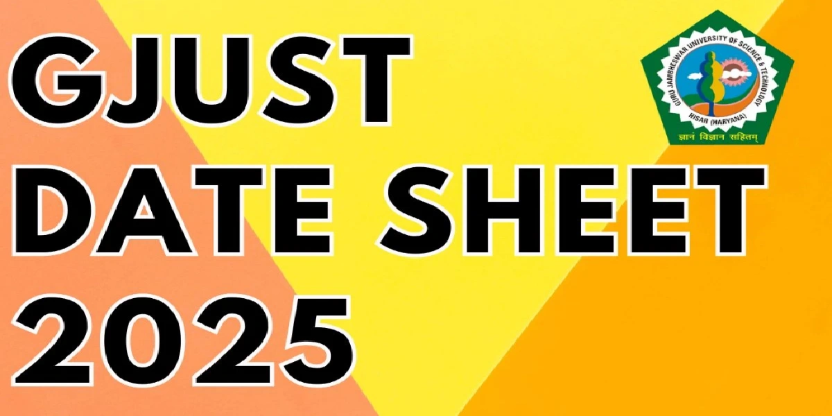 GJUST Date Sheet 2025