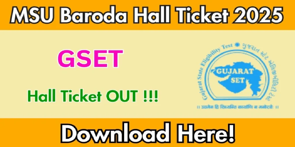 GSET Hall Ticket 2025