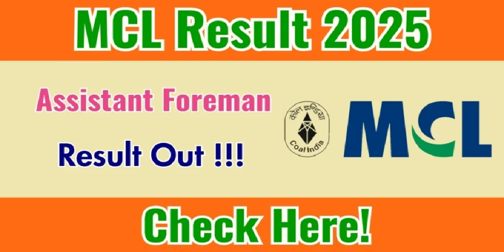 MCL Assistant Foreman Result 2025