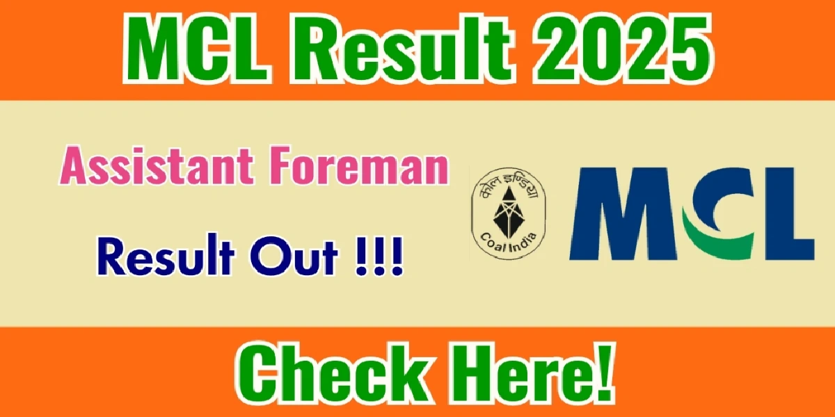 MCL Assistant Foreman Result 2025