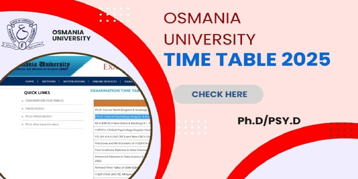 Osmania University Time Table 2025