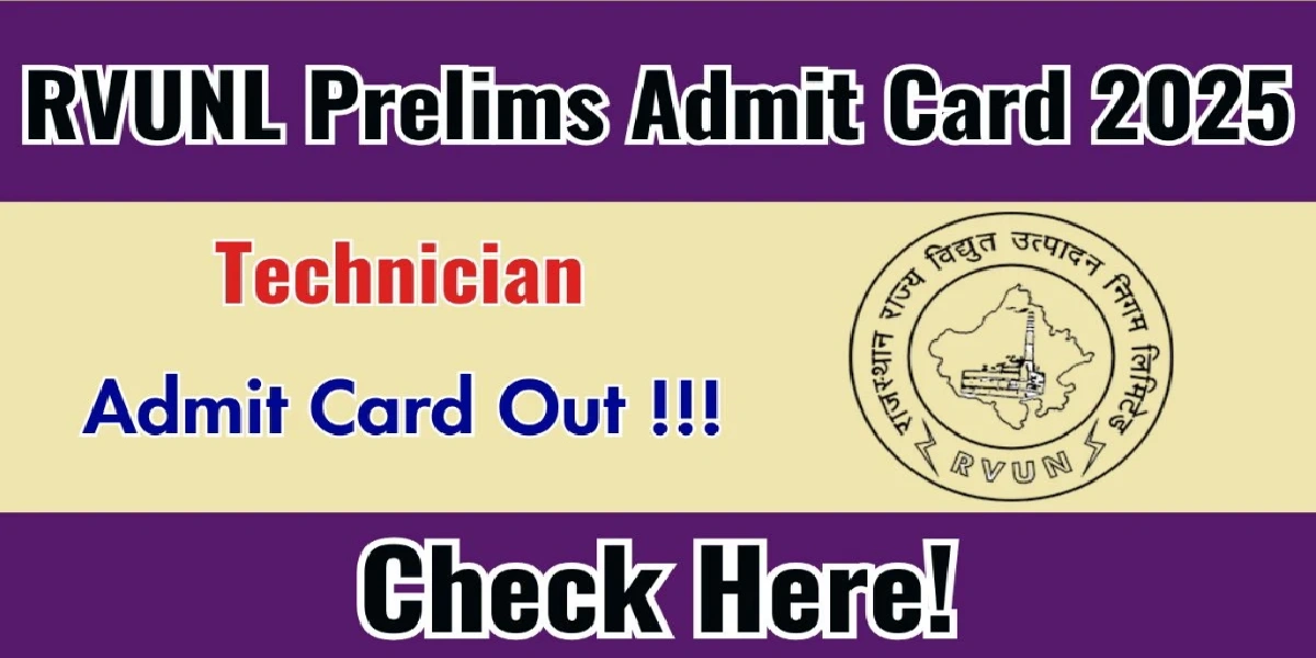 RVUNL Prelims Admit Card 2025