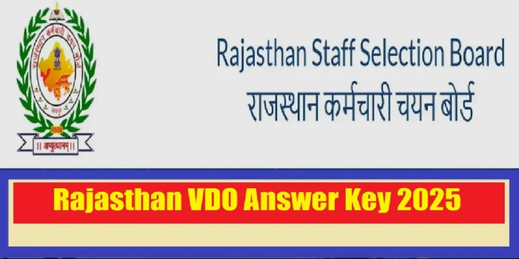Rajasthan VDO Answer Key 2025