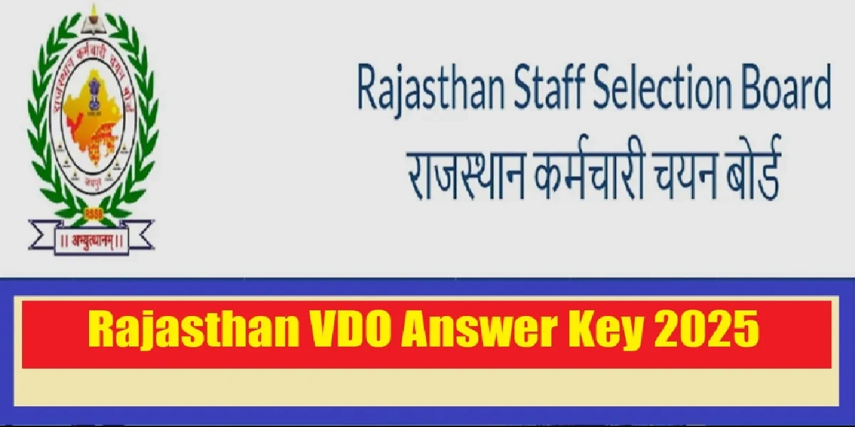 Rajasthan VDO Answer Key 2025
