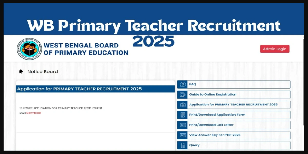 WBBPE Assistant Teachers Online Form 2025