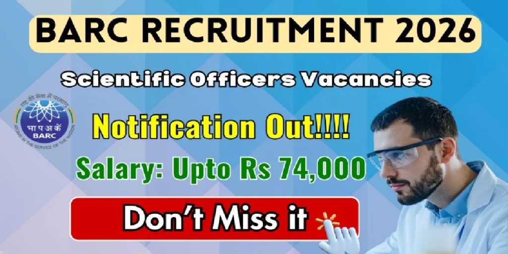BARC Scientific Officers Online Form 2026