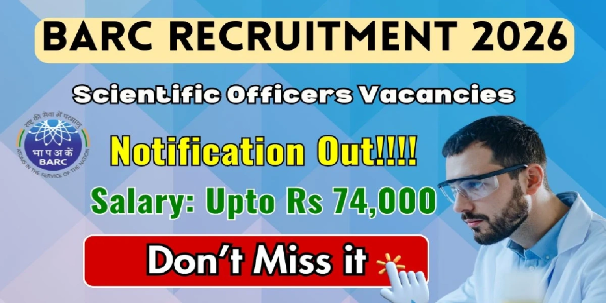 BARC Scientific Officers Online Form 2026