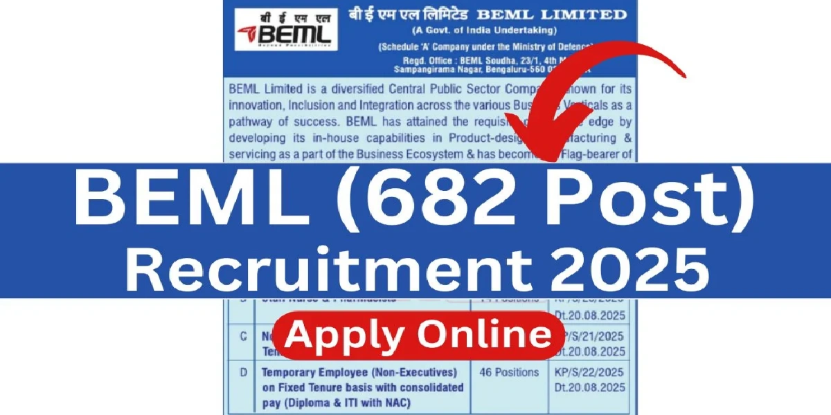 BEML Various Vacancies Online Form 2025