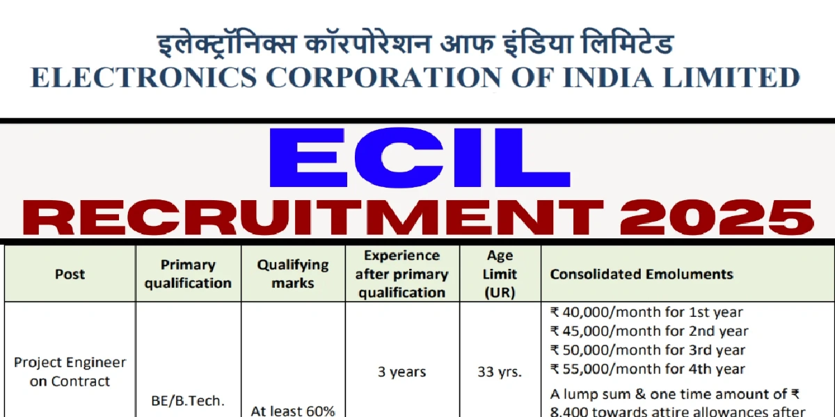 ECIL Various Vacancies Walk in 2025
