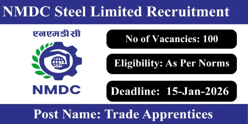 NMDC Steel Recruitment 2026