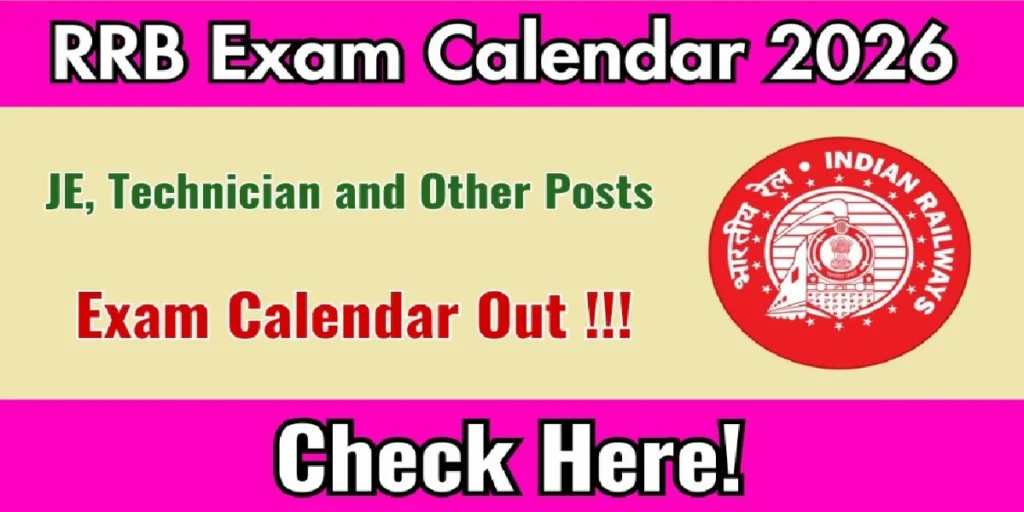 RRB Exam Calendar 2026