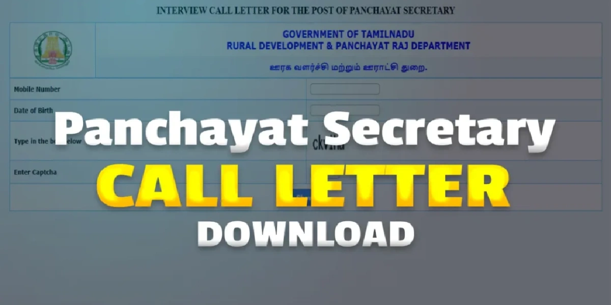 TNRD Panchayat Secretary Interview Call Letter 2025