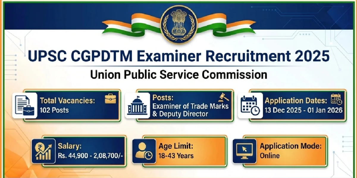 UPSC CGPDTM Examiner Online Form 2025