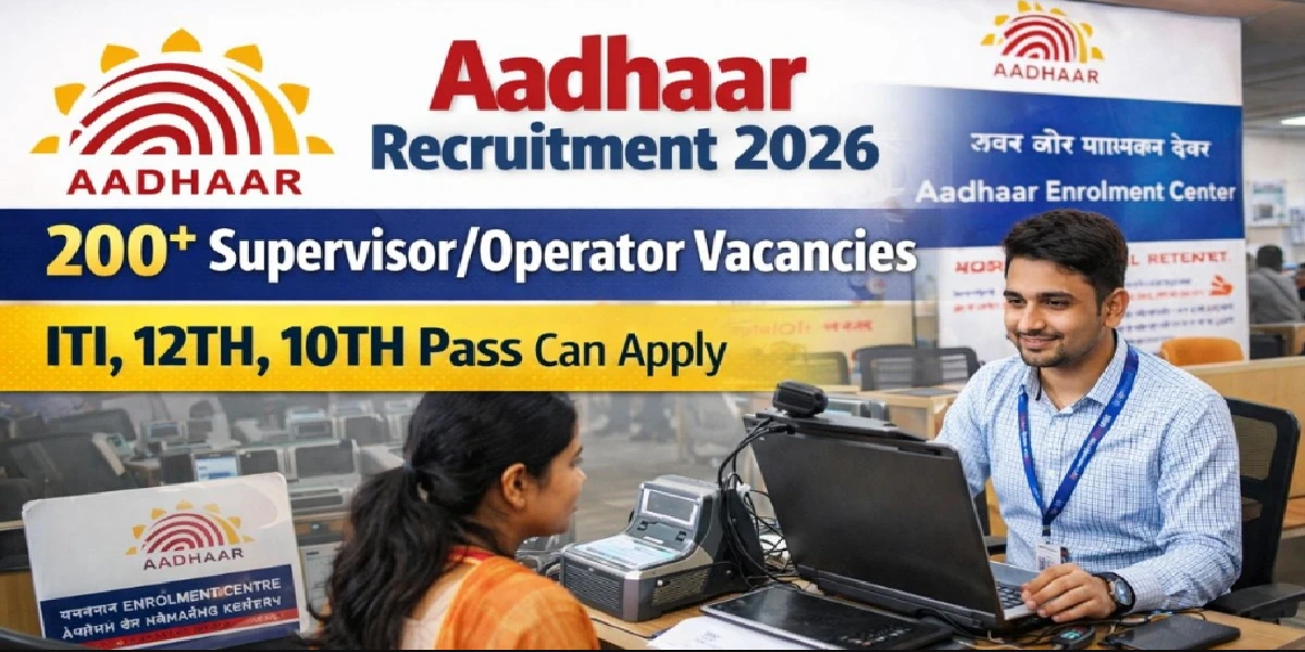 Aadhaar Supervisor and Operator Online Form 2026
