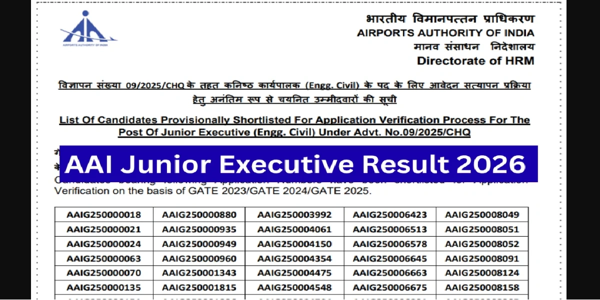 AAI Junior Executive Result 2026