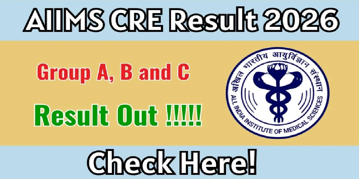 AIIMS CRE Group A, B and C Result 2026