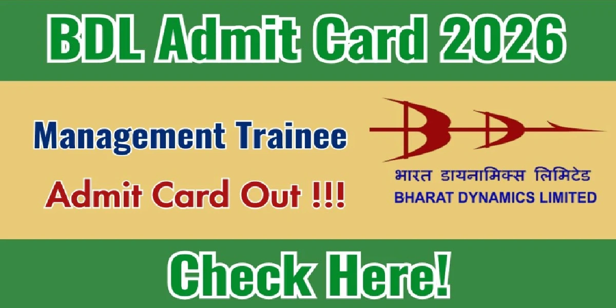 BDL Management Trainee Admit Card 2026