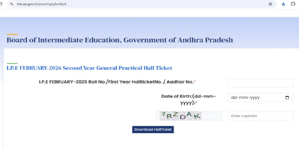 BIEAP Intermediate Hall Ticket 2026