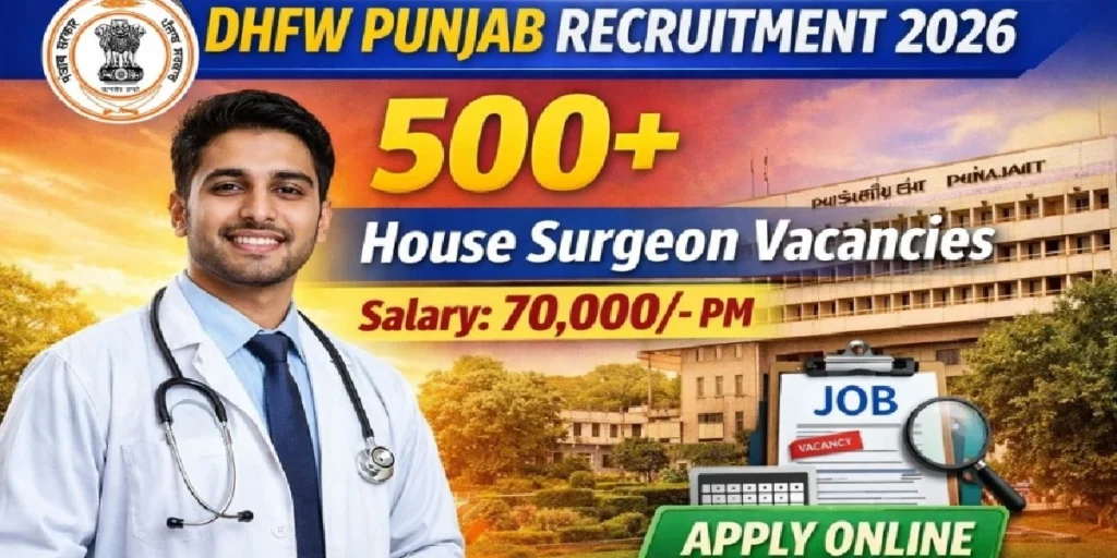 DHFW Punjab House Surgeon Online Form 2026