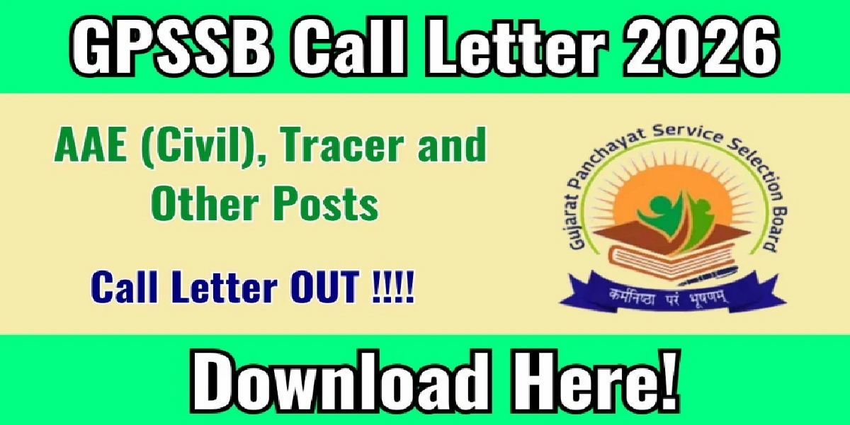 GPSSB AAE and Other Post Call Letter 2026