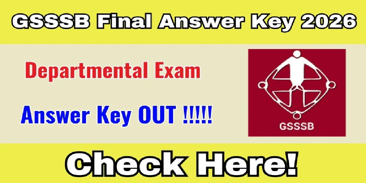 GSSSB Departmental Exam Final Answer Key 2026