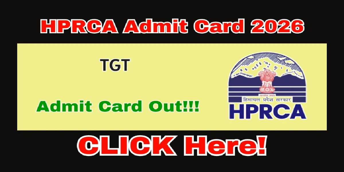 HPRCA TGT Admit card

