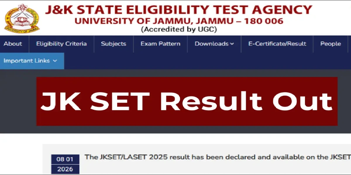 JKSET Result 2026 