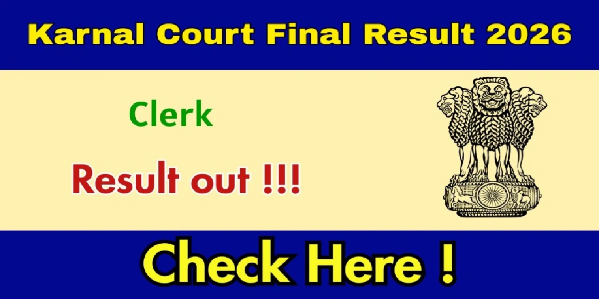 Karnal Court Clerk Final Result 2026