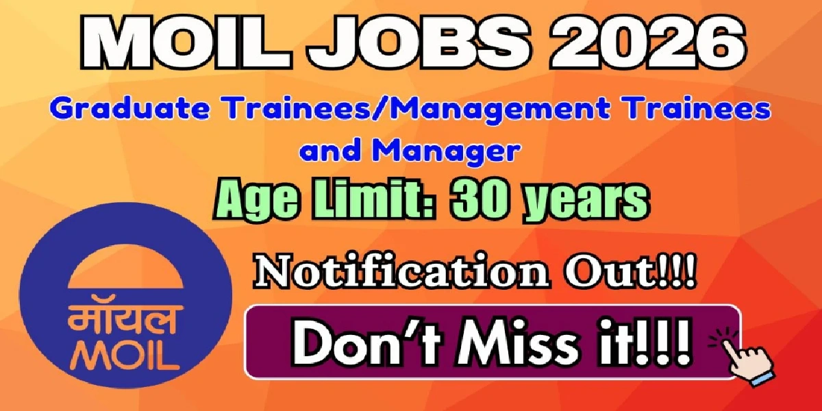 MOIL Trainees and Manager Online Form 2026