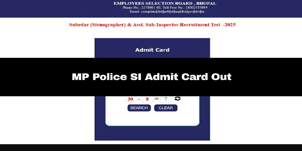 MP POLICE SI ADMIT CARD 2026