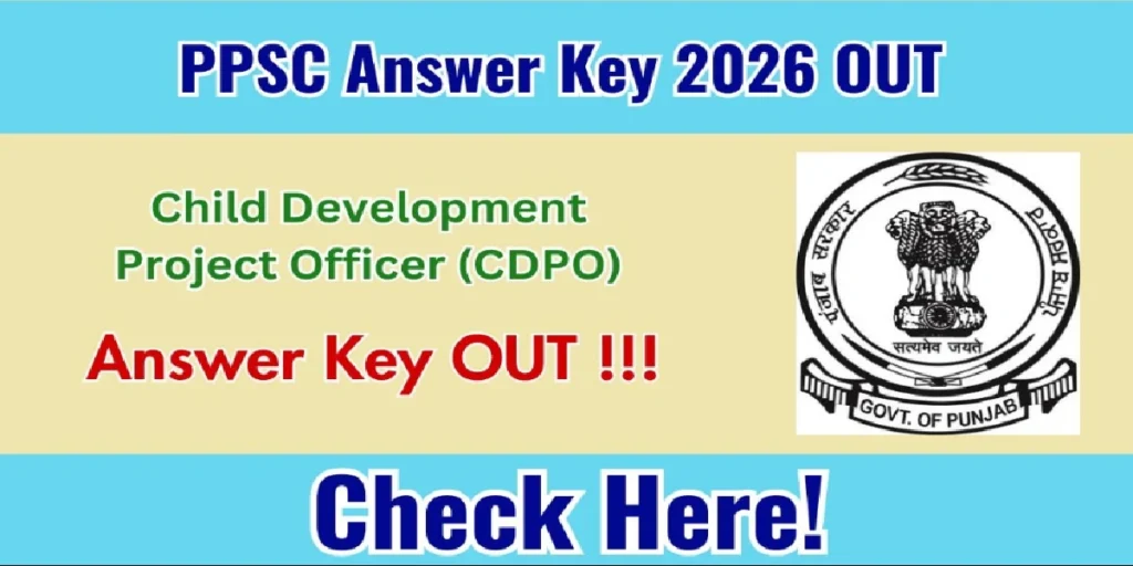PPSC CDPO Answer Key 2026