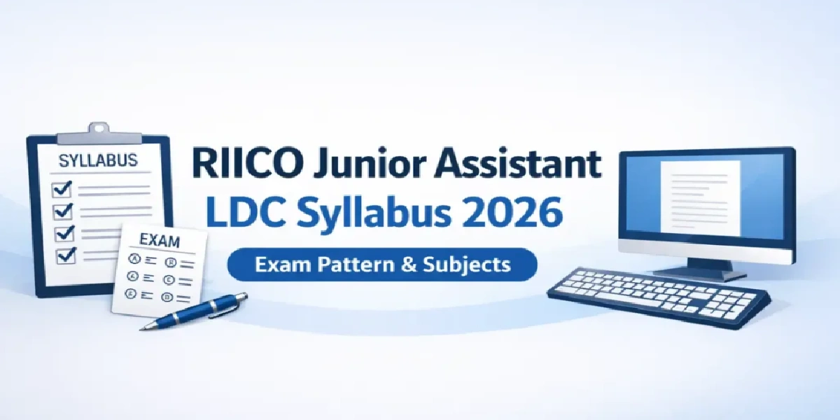 RIICO Junior Assistant Syllabus 2026