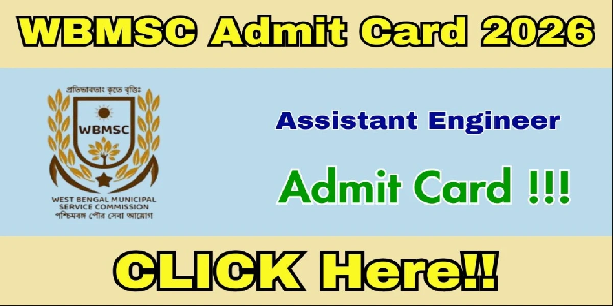 WBMSC Assistant Engineer Admit Card 2026