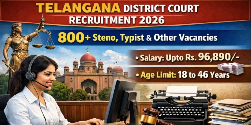 Telangana District Court Various Vacancies Online Form 2026