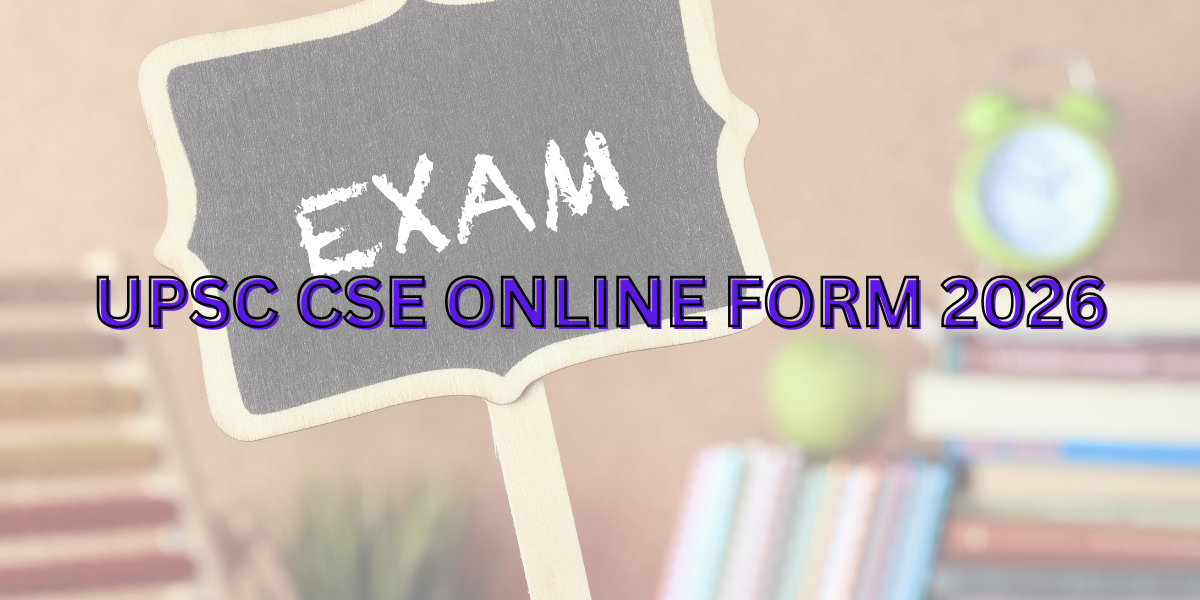 UPSC CSE Online Form 2026