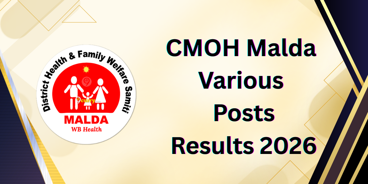 CMOH Malda Various Posts Results 2026