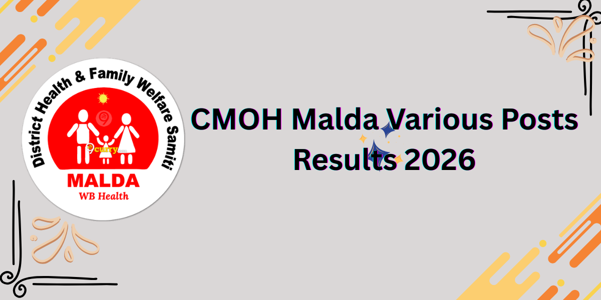 CMOH Malda Various Posts Results 2026