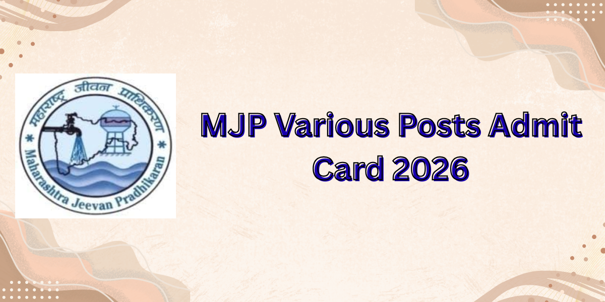 MJP Various Posts Admit Card 2026